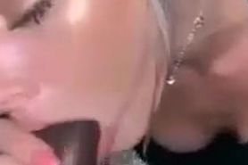 white girl  sucks a mean cock