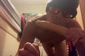 Gagging on Another Dildo