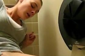 Teen Masturbating In Public Restroom