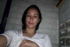 a milf MASTURBATE ON THE BALCONY OF MY HOUSE