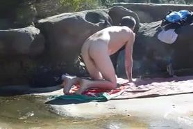 a man suck cock on beach and cum in mouth