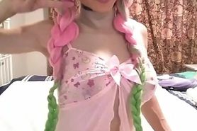 Pink lingerie just chilling