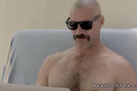 Busty babe sucks and fucks big cock in hotel room