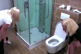 Two girls full of piss
