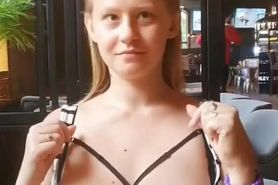 Blonde girl boobs flash compilation 3