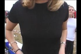 Abigail Voorhees shows off her pretty bra and pretty ti