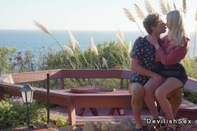 In the swingers resort strangers fucking outdoors