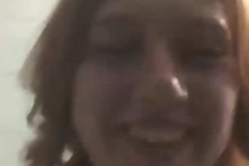 Horny babe flash in car and gets fucked in public restr