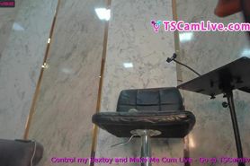 Excited Ebony SheBoy in Lingerie moving que nice ass in