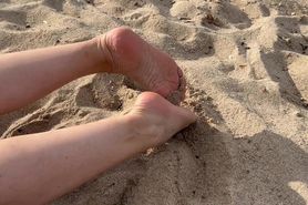 Feet on the beach