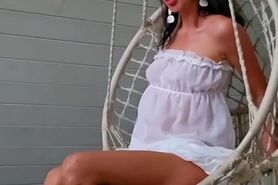 Girl on a swing pee high girl on a swing pee low