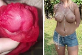 Iwonki  czerwone nylonowe ponczochy wpompowane