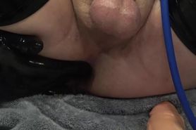 Latex Sissy Princess Strokes and Squirts