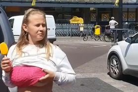 Blonde girl boobs flash compilation 4