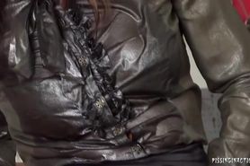 Lady gets fucked and pissed on in a car repair shop