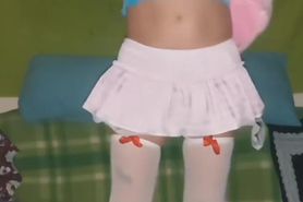 a sissy playing on video 1214