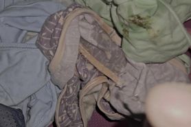 Slow mo pissing on mother in-laws big panties