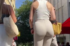 Beige tight ass