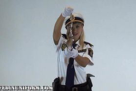 Cute Swedish Cop Locked In Her Own Cuffs