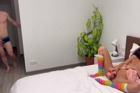 Amateur Girl Caught Masturbating Gets Big Dick