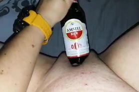 Bottle in pussy
