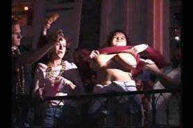 Sharon  flashes her huge titties