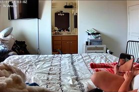 Hidden cam hotwife drains bulls used condom in her puss