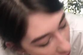 Amateur Girlfriend With Nice Tits Gives Blowjob