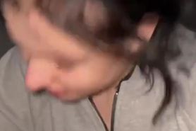 Playful chick sucks and shows tits