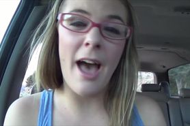 a blonde pissing outside 7854