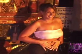 Krystal Brewer showing off her bigguns at spring break